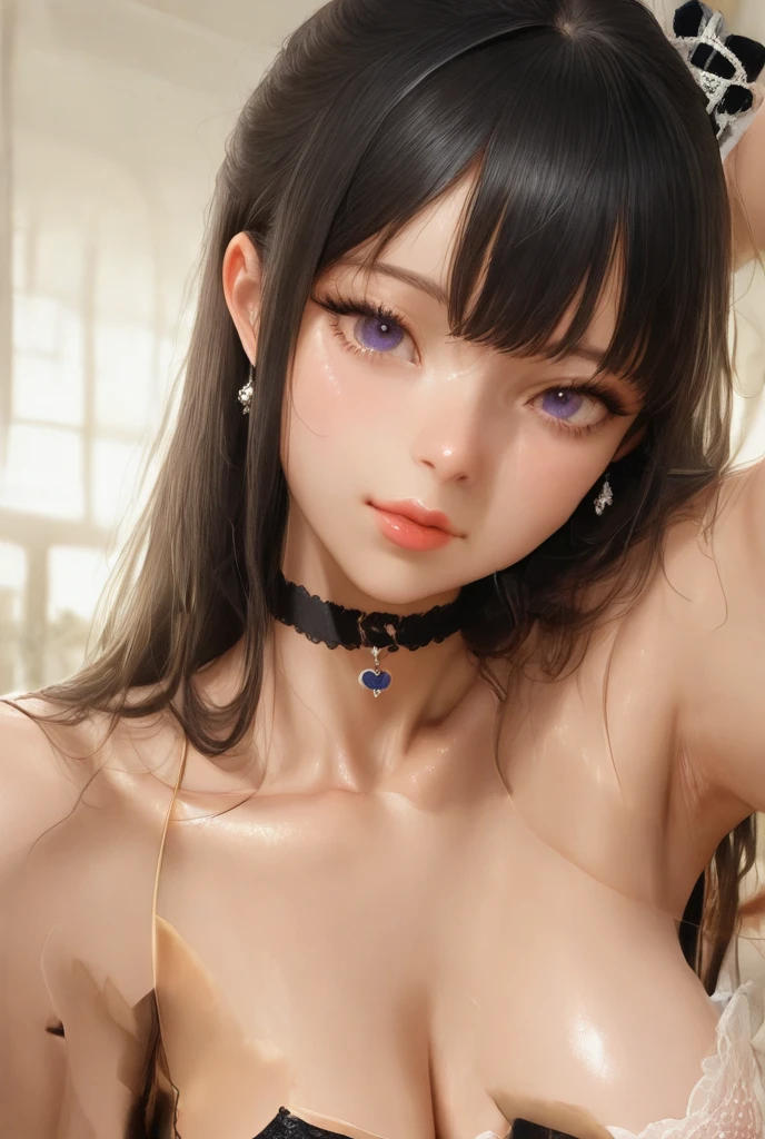 (masterpiece:1.3), (Best Quality:1.3), (Ultra-detailed:1.2), ((kawaii)), Cute, (lovely), ((sexy)), ((Extremely detailed)), 4K, (8K), Best Quality, (Beautiful), Illustration, anime style, (bold line:1.2), Gradation, looking at viewer, //, (bent down:1.1), (arms behind back), //, a cute girl, 1girl, (solo:1.2), gleaming skin, //, (flat chested), (Perfect eyes:1.2), (Perfect iris:1.2), //, darkblue hair color, (beautiful eyes) //, (half closed eyes:1.3), (sexual expression:1.2), Fascinated expression, smile, (blush:1.2), //, modern city background, on rock, twin tails, muscle girl, hard abs, exposed abs, NECKLACE, tight blouse, skirt