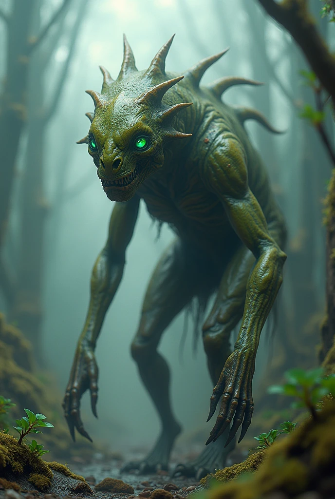 Create a horrible, agile, organic, non-headed alien beast that looks like a rougher dog