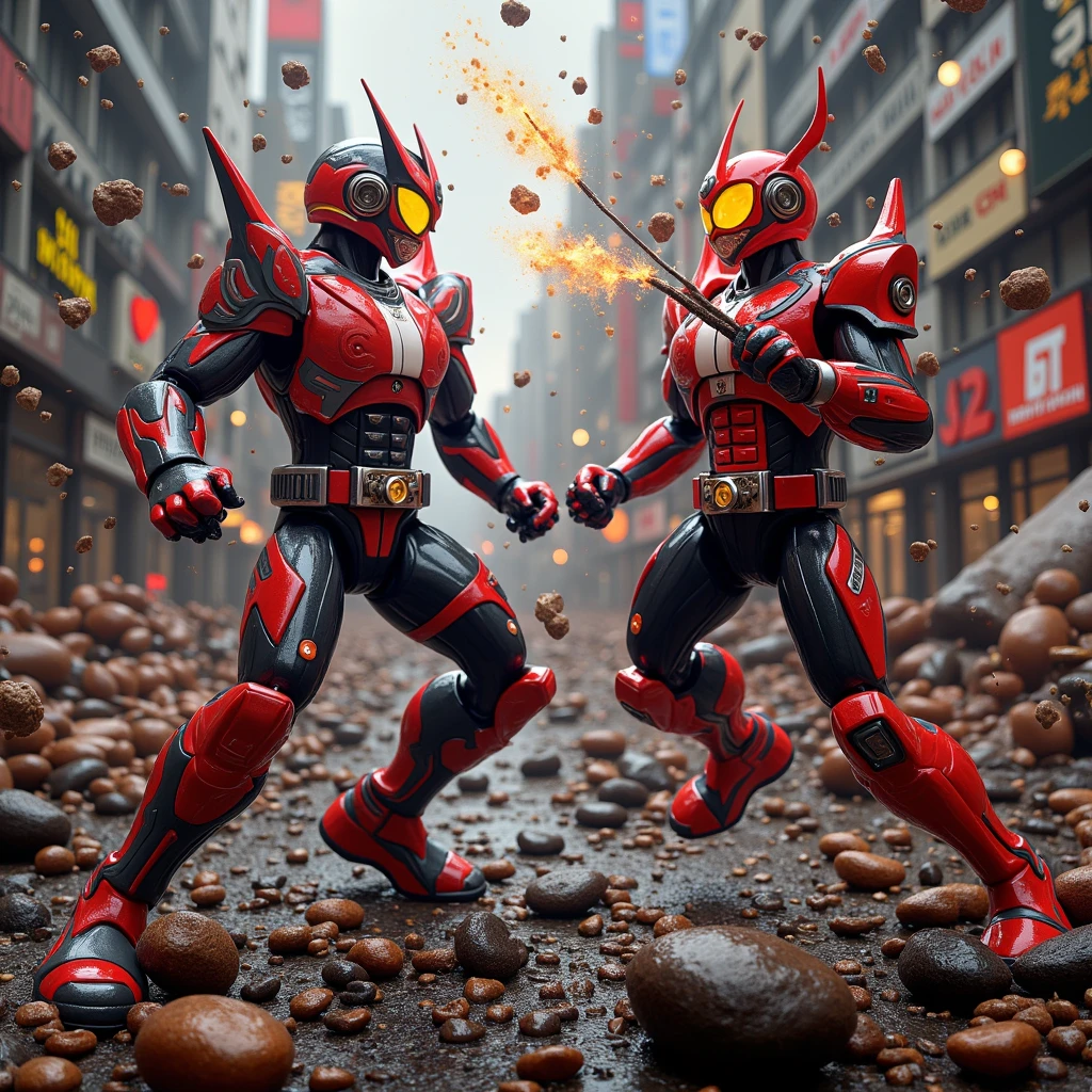 Mask Rider Fighting Kamen Rider vs kamen Rider vs Super Sentai, all fighting each other ...