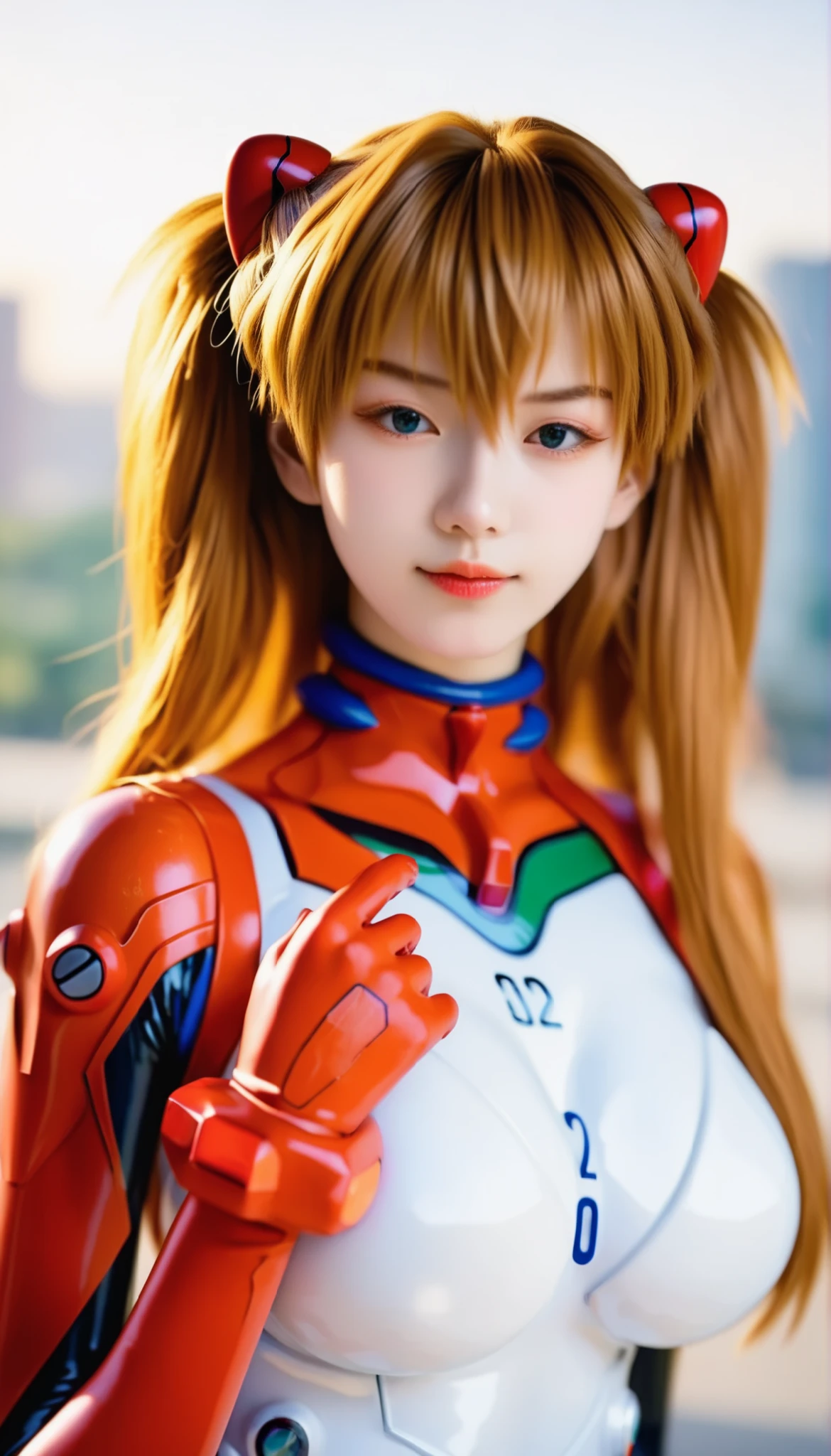 (最高傑作、最高品質、8K), Street fashion in 3025, ((Evangelion, Asuka Langley)),1 girl,solo,,Cowboy Shots, ,,, score_9,score_8_up,score_7_up,,8k,1 girl to improve Sa,solo, erotic, big breasts,