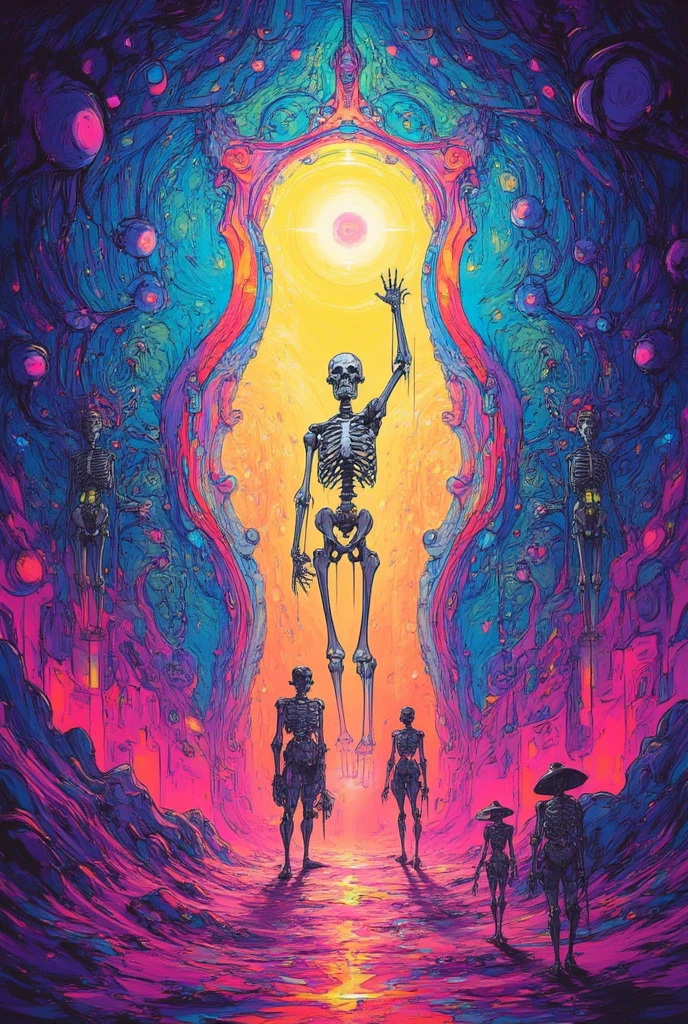 Tarot Judgement, people climbing out of graves, ral-colorswirl, line drawing on white background <lora:ral-colorswirl:1> <lora:SDXL_White_Sa_May:0.67>