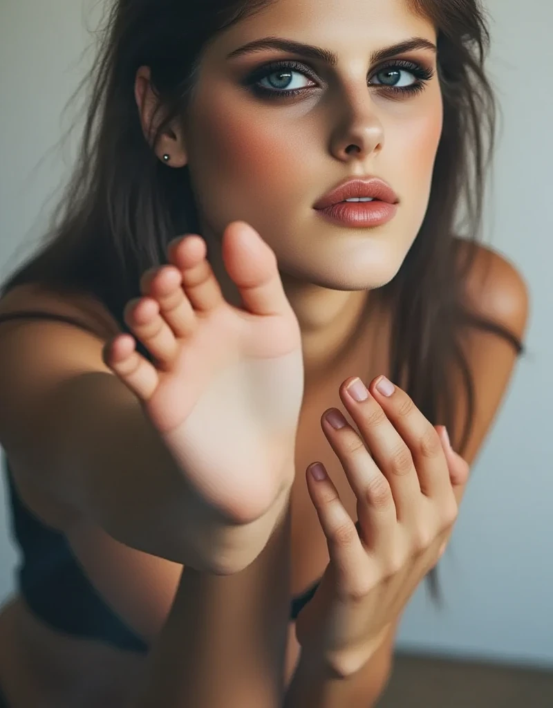 A person lying face up
