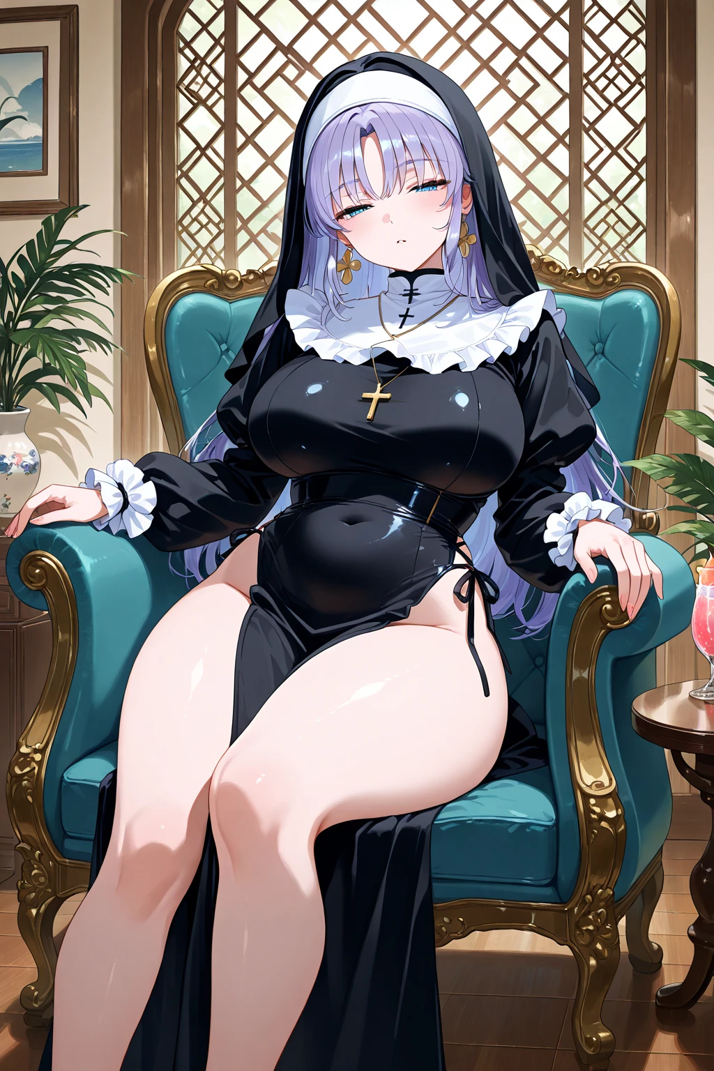 (masterpiece, top quality, best quality, official art, beautiful and aesthetic:1.2), (8k, best quality, masterpiece:1.2), (((masterpiece))), (((best quality))), (((extremely detailed))), illustration, who, (masterpiece, top quality, best quality, official art, beautiful and aesthetic:1.2), (8k, best quality, masterpiece:1.2), 1girl, himejima akeno, black hair, long hair smile, full body, licking lips, black hair, long hair, purple eyes, ponytail, large breasts, wide hips, expressive eyes, heart pasties, reverse bunnysuit, high heels, living room,