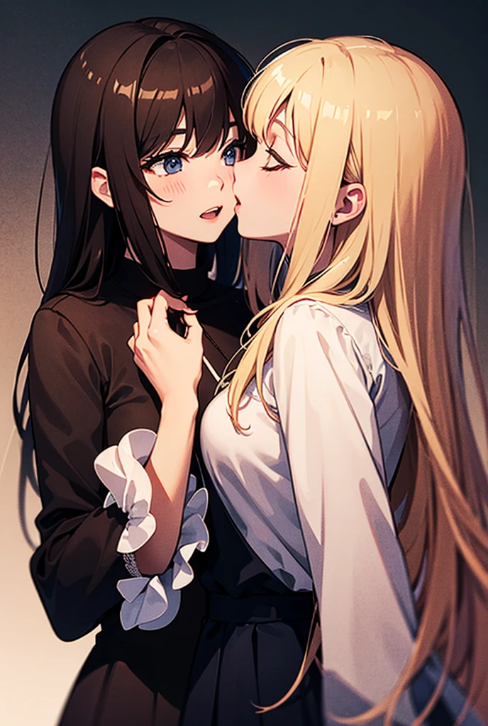 2 women kissing