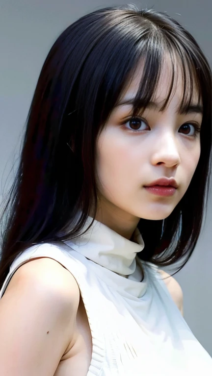 masterpiece, 8k, Best quality, ultra high res, (photorealistic:1.4), 1girl, deep shadow, dark, film lighting, face focus, with black background,inkyung, looking at viewer, <lora:inkyungloraSouth_v10:0.7>