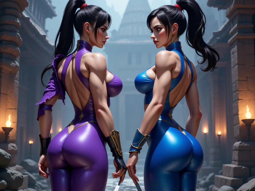 sf2 chun, ((black hair, double bun, glowing brown eyes, red eyeshadow, lipstick, makeup, narrow waist, skinny, medium breasts, alone)), pelvic curtain, ((white and blue dress,wedding dress, Scooped up the ass, gloves)), full body, perfect body, (insanely detailed, beautiful detailed face, masterpiece, best quality) , (((solo))), (((1girl))), (((mature))), (extremely detailed 8k paper CG wall unit: 1.1), (wedding, garden, dusk), (smile face for the viewer), big ass, from back, behind