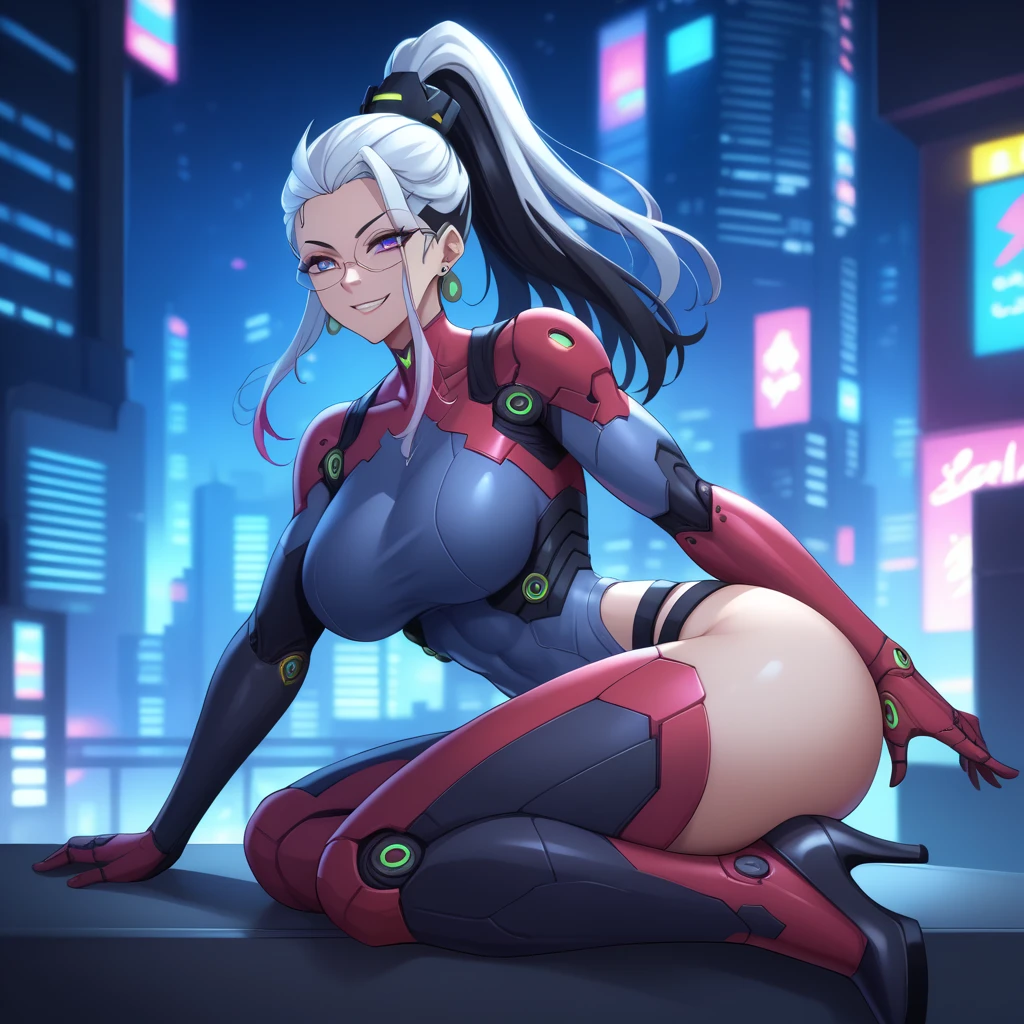 (masterpiece、8K、Ultra-delicate、hight resolution),(((Female Ultraman))),(((No muscles,large Boob))),(her head is tapering,The body is made of red and silver,pink armor,The arms present a streamlined design,On the chest there is a round calculator,Looks tall and thin,The overall shape is streamlined、Modern),posed for photo,high-angle,city ruins,backgroung details,(((full body Esbian))),独奏,(((Huge feeling))),NSFW,Cameltoe,(Dynamic victory Pose:1.2),from below,ass focus,the morning sun,(Erect clitoris:1.3),((Open pussy:1.5)),((wet pussy:1.2)),(long silver hair:1.1),red blush,smile、Attaching a red cloak,((from behind:1.2)),((ass)),((all-fours:1.2))