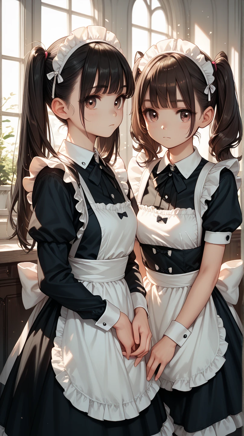 ((Highest quality)),(Ultra-high resolution),(Super detailed),(Detailed Description),((The best CG)),(masterpiece),Highly detailed art,(Art with precise detail:1.5), (maid:1.7),Beautiful and well-proportioned face:1.4,(Natural Makeup:1.5),(Tie Choker:1.6),(Upper breast:1.8),