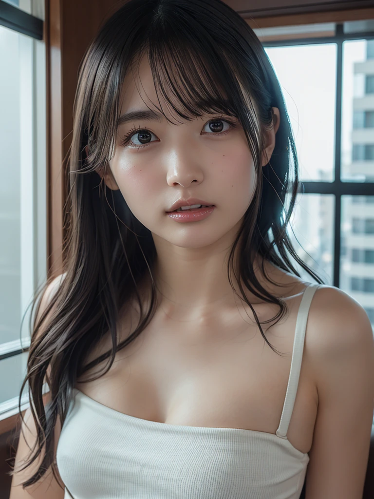 ((Upper Body:1.3)).Blown by the long wind [Blue-black:.3] hair,Looking at the audience, (Tabletop:1.3), (8K, Realistic, RAW Photos, Highest quality: 1.4 Japanese, (1 Girl), Beautiful Face, (Realistic face),{Wavy medium hair|Front hair long bob|short hair with long bangs}{Black hair|Brown hair|Blonde hair}, Beautiful hairstyle, Realistic eyes, Beautiful and beautiful eyes, (Realistic skin), Beautiful Skin, charm, Ultra-high resolution, Surreal, Very detailed, Golden Ratio,Female student peeing in toilet、shame(Blushing:1.3),(Upper Bodyは裸:1.2),Small areola、I can see your belly button