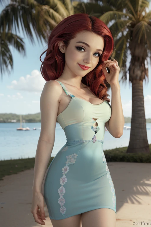 arafed woman in a blue dress and a flower in her hair, a portrait by Tina Blondell, flickr, kitsch movement, tattooed pinup, rockabilly style, pinup style, rockabilly, burlesque psychobilly, sixties pinup, pinup pose, pin up, rockabilly hair, wearing a hawaiian dress, retro pinup model, vintage pin up, pinup model, with hawaiian shirt