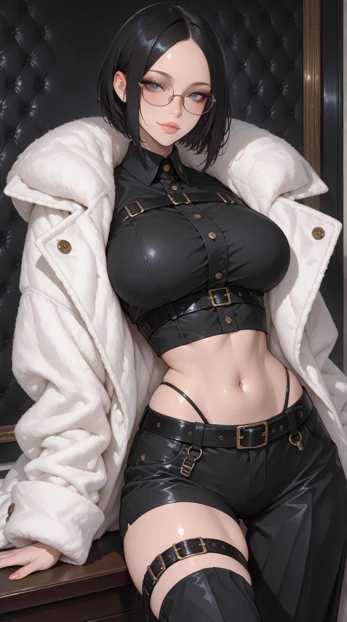 (((masterpiece))), (((High resolution))), (((8K quality))), (((perfect face))), (((Korean idol))), (((off shoulder tops))), ((leather pants)), high resolution face, (((top quality eyes))), (((detailed face))), (((detailed texture))), look at the camera, big tits