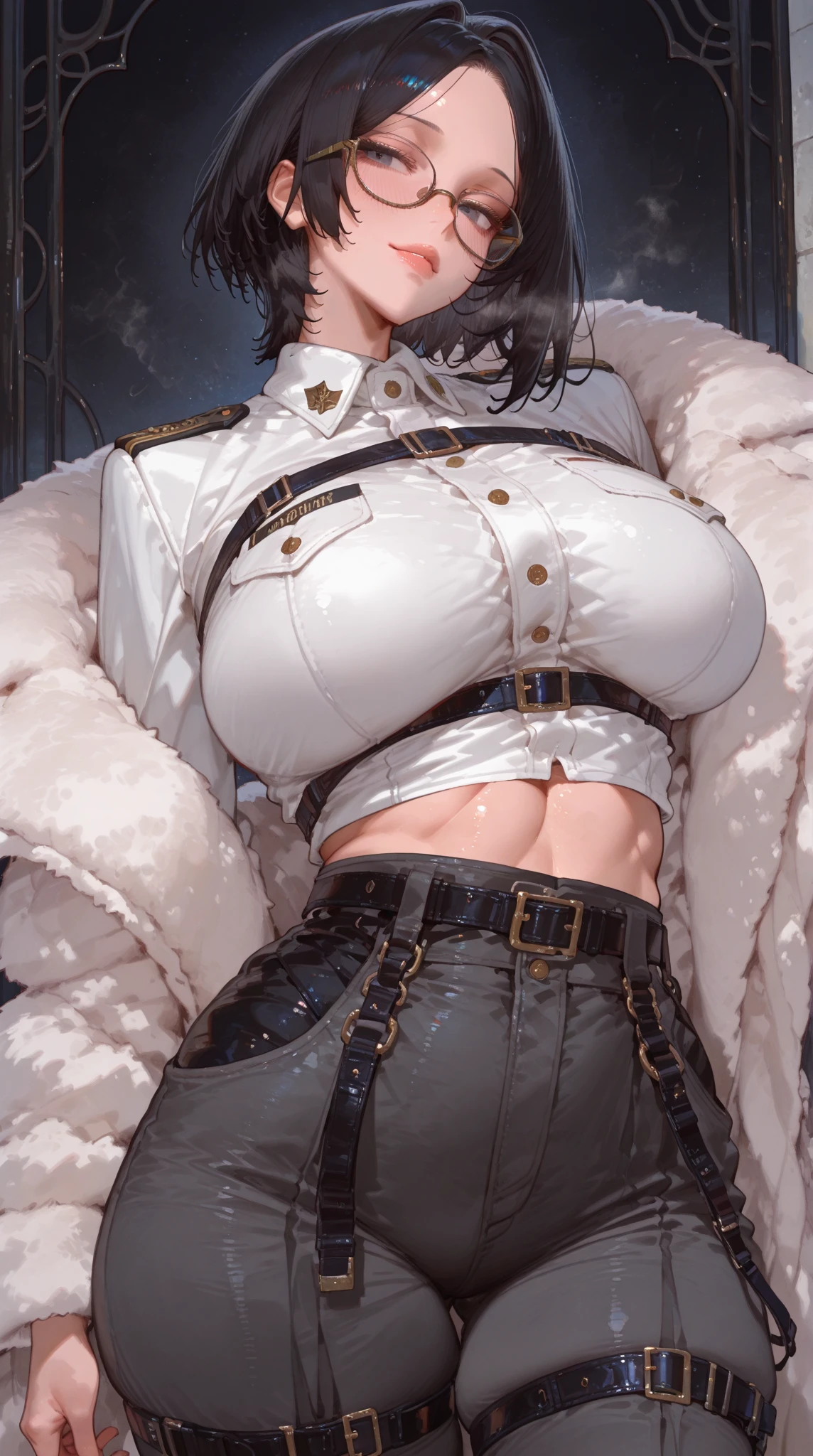 (gggiovanna,
dark skin,
dark-skinned female,
white shirt,
partially unbuttoned,
brown gloves,
suspenders,
high-waist pants,
belt,
cleavage), full body of scandinavian goddess, Breasts huge, single mole on breast, nsfw, rating_X, exposed nipples, sitting, exposed pussy, spread legs, spread pussy, cum all over body, ahegao, mouth wide open, tongue out, tongue, naked, barefoot, Amber necklace, clear blue eyes, wavy red hair, Red lips, seducing gaze, volumetric lighting, realisitic, meadow background, thick-thighs, muscled body, jewerly, realisitic, cru, analog, Woman, photorealisitic, tsubaki miyajima, low angle camera