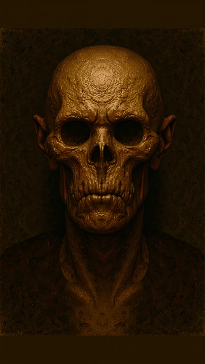 Full 4k natural skull alien minimalist 