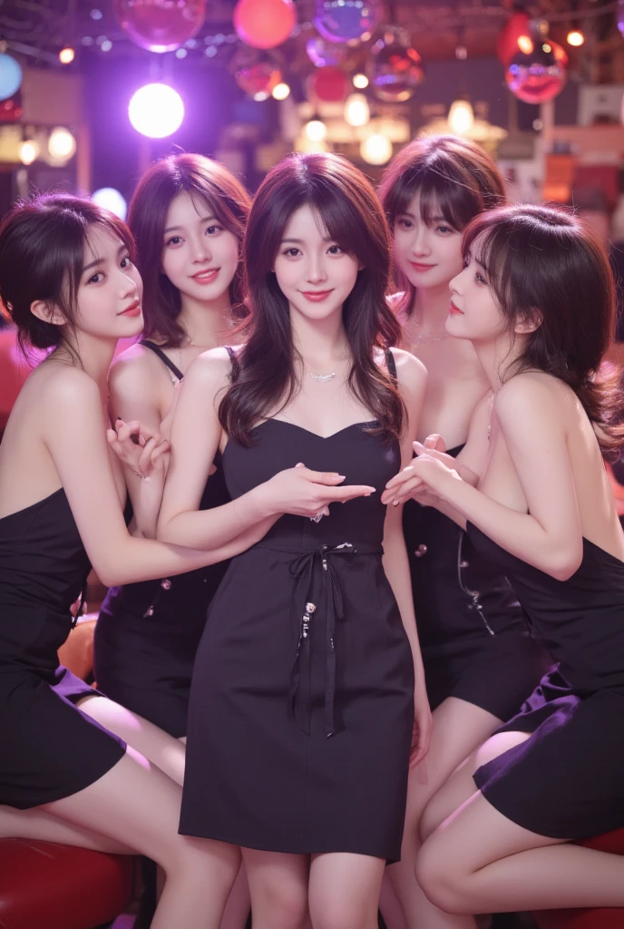 A night club packed full of sexy athletic Chinese high school girls with a big bubble butts erotically humping each other's butts