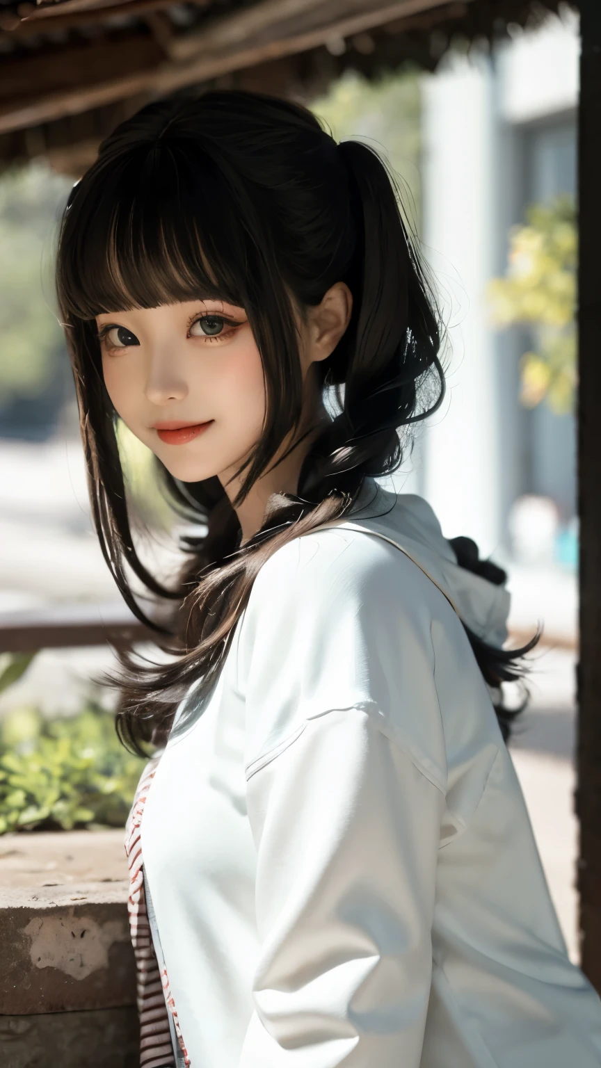 HD, 4K, 8K, mild sunshine, sweet style, ((((colorful character screen)))), clean and tidy picture, crystal clear picture sense, (((((beautiful)))), close-up of a woman with short hair, faint smile , (colorful hair: 60), Chinese girl: , ((black pupil kernel))), black pupil, realistic portrait of kawaii, portrait of upper body, photo above the waist, (front face photo: 20), colorful braids, Realistic hair, beautiful anime style, pure white background, white short sleeves, simple pattern on clothes, realistic anime art style, beautiful anime portrait, realistic anime art style, anime style. [Stunning anime face portrait, colorful]", vibrant fantasy style, cute art style, vibrant realistic colors, anime realism style, beautiful anime girls, characters as core, digital art, realistic style, live-action CG, colorful headband.