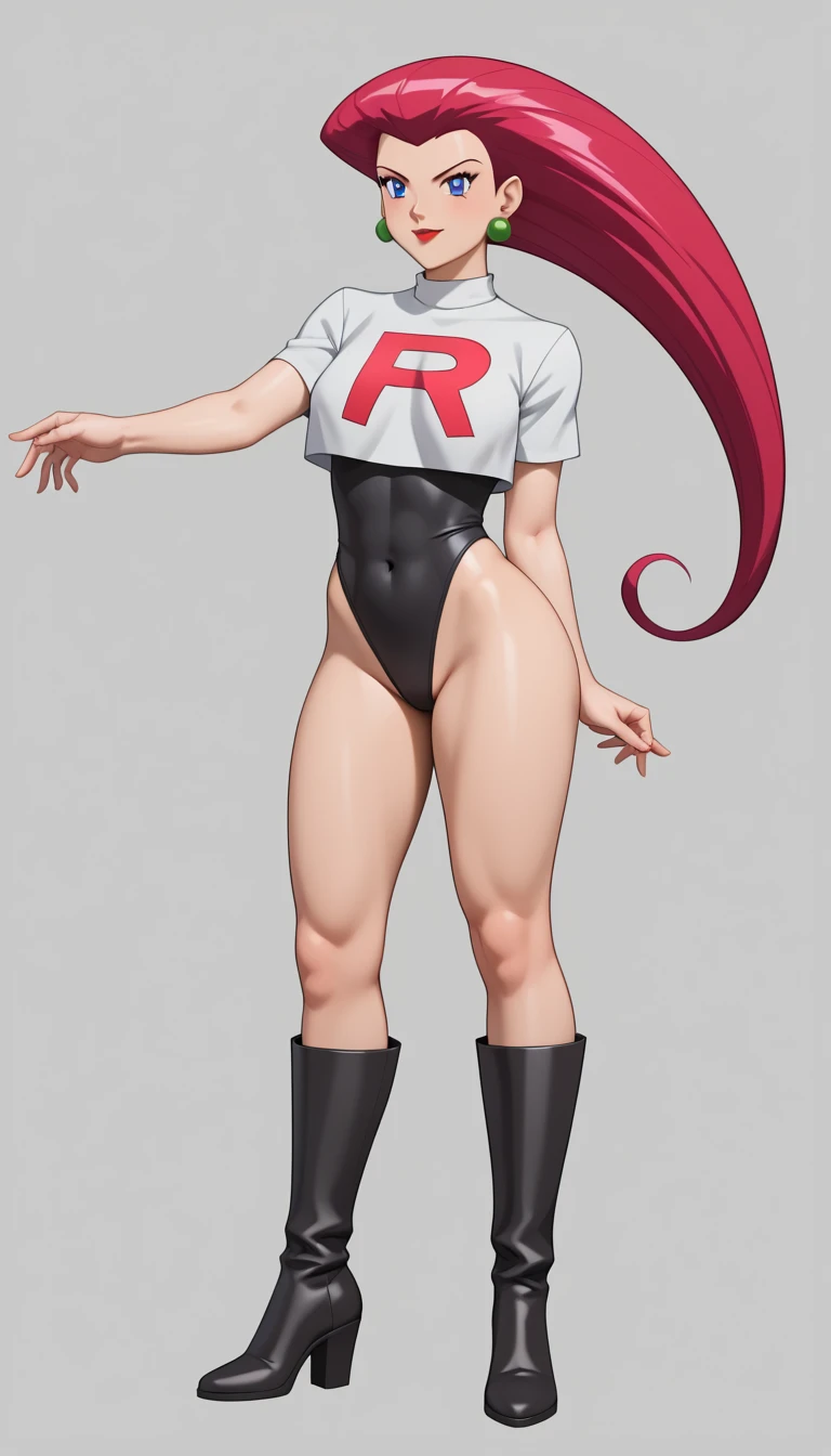 furry, Mewtwo, crossdresser, bedroom, fat ass, wide hips, curvy male, voluptuos, stand, full body, masterpiece, ultra high quality, detailed face, detailed hands, detailed body, heels, by fluffedwings, by blackwhiplash, sugestive, sexy, beatiful, shy smile, blushed, fat ass, fat breasts, team rocket,team rocket uniform, white skirt, red letter R, crop top, black thigh-highs, black elbow gloves, lifting her top, flat chest, bulge, erection underwear,