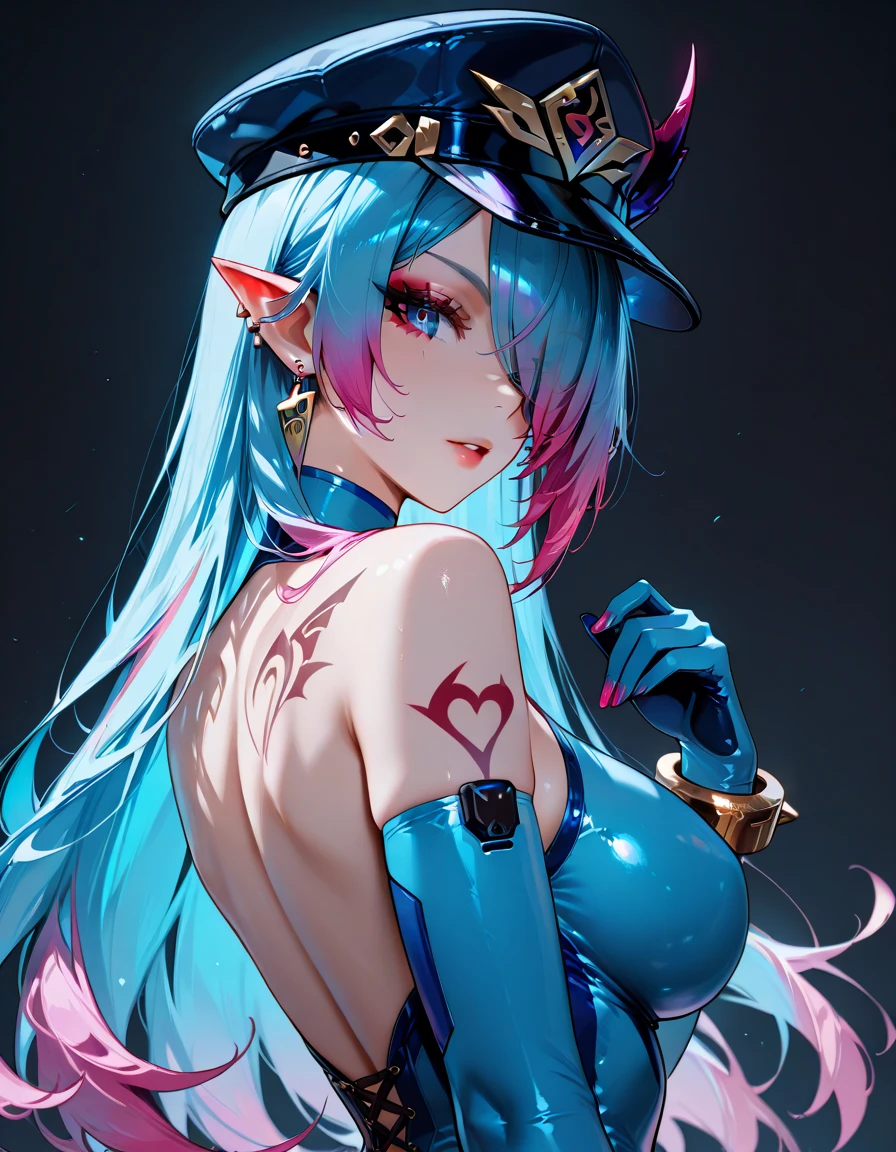 CorruptA, CorruptA, Rnatin, professional image of a cute young woman, (frilly elegant glossy dark holographic dress, moon brooch, moon earrings, moon accessories:1.2),
(dragon horns, dragon tail:1.1), (short hair, side ponytail, hair above cheeks, light blue hair with light pink hairtips, gradient hair, multicolored hair:1.2), red eyes, (small breasts, cute face, innocent, shy, pointy ears:1.1), (sparkles, sparkling clothes, sparkles near eyes:1.1),
(intricate aquatic background, underwater, ocean, small fishes, surrounded by exotic fish),
(pubic tattoo, symbol-shaped pupils, corruption, mind control:1.2),
(colored sclera, colored skin, demon wings, demon horns, slit pupils:1.1),
(glowing, glowing eyes, green eyes:1.3),
(absurdres, incredibly absurdres, huge filesize, extremely detailed, High quality texture, physically-based rendering, Ray tracing, octane render, sharp focus, (8k), (4k), (Masterpiece), (Best Quality), extremely detailed, intricate, hyper detailed, illustration, soft lighting, high resolution, sharp detail,)