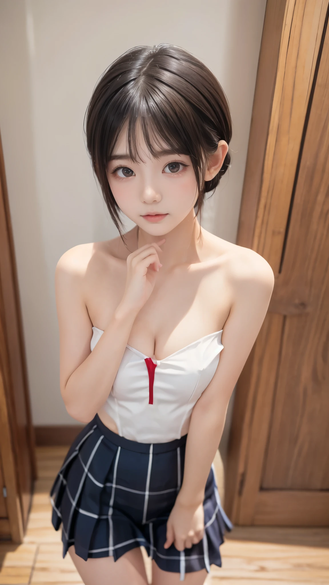 NSFW, One girl who works hard, (((young elementary school student))), Flat chest, (A wonderful naked figure), very young, ((Russian girls)), (more:1.3, perfect right hand:1.3), (best quality, best quality, masterpiece:1.3, reality:1.3, Ultra Fine), (完璧な解剖学:1.2), (Accurate Shadows), (wonderful hairstyle:1.2)