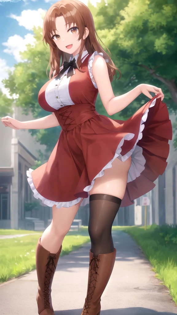 (((Shoot from below:1.3)))、(FULL BODYSHOT:1.2)、(Anyway cute girl)、(Small face)、(Looking at the camera)、(solo)、(hyperrealistic), (illustration), (high resolution), (8K), (extremely detailed), (best illustration), (beautiful detailed eyes), (best quality), (super detailed), (masterpiece), (wallpaper), (detailed face),(((one girls)))、(((looking at viewer:1.2)))、25-years old、(FULL BODYSHOT)、(kindly smile:1.4)、(Friendly smile:1.4)、(innocent smiles:1.4)、(Big eyes)、(double eyelid)、(((bodycon dress))),((((in amusement park)))、((top-quality、8K、masterpiece:1.3))、(Hairstyle Casual)、Costumes in colorful colors、17 age、(Showing panties to the camera)、(beautiful and long legs:1.2)),(((Beautiful shoes:1.2)))、(超A high resolution:1.2),(ample breasts:1.3)、(Pale skin:1.2),(Bright illumination)