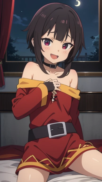 NSFW、((Megumin))、masterpiece, 最high quality, high quality, High precision,Highly detailed 8k wallpaper、Innocence、Medium Breast、Beautiful breasts、Black sexy panties、(((Sweat染み)))、(滝のようなSweat)、(Sweat)、((Body odor))、(Love juice)、(pussy)、(smile)、Pure、cute、Beautiful breasts、Black Hair、Shortcuts