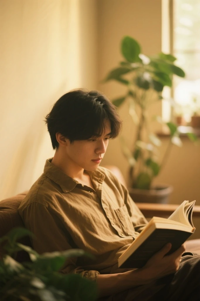 Reading a book