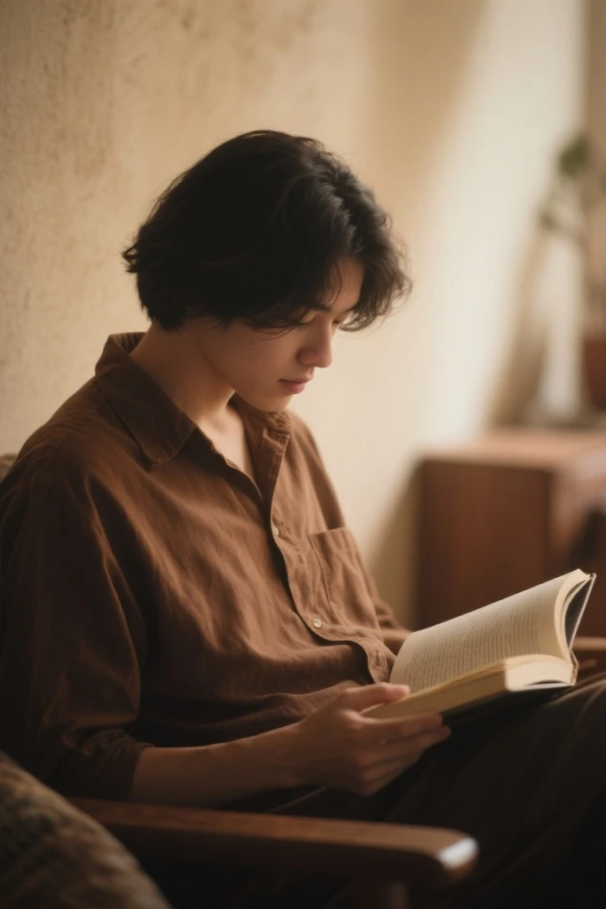 Reading a book
