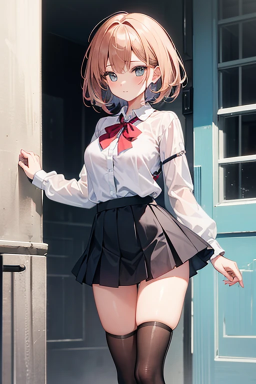 a girl,,transparent clothes,short skirt