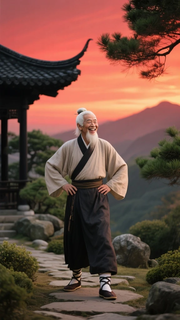 Prompt words
1. 人物:Ancient old man,White hair tied behind the head,Dressed in traditional Hanfu,Handing over右衽,Light-colored tops with dark bottoms,Waist strap,Wearing straps and cloth shoes。Joyful expression,Smiling,Hands on hips 。
2. enviroment:Traditional Chinese architecture,Black tile white wall,Cornices warped 。There are greenery around,Such as green pines and cypresses、Low shrub。The ground is a stone path,路旁有Stones堆砌。The sky in the distance presents a warm red hue as the sun sets,There is a sunset、Mountain outline。
3. lain:The overall atmosphere is relaxed and pleasant,Convey health、Ancient fitness theme 。
Style characteristics
- Clothing:Adopts traditional Hanfu styles,Reflects Chinese classical clothing culture,Handing over、Wide sleeves、Wrapped waist and other design elements,Shows a simple and elegant temperament。
- Architecture:典型Traditional Chinese architecture风格,Black tile white wall、Eaves design,Is a signature element of Chinese architecture,Highlights oriental architectural aesthetics。
- Natural landscape:pines、Shrubs and other green plants,Paired with stone roads、Stones,Creates the natural Chinese countryside、Peaceful atmosphere。The warm-toned sky at sunset,Adds warmth and poetry to the picture。
-Character expressions and themes:The happy expressions of the characters and themes such as "ancient fitness",Conveys the positive aspects of traditional Chinese health culture、Leisure life attitude 。