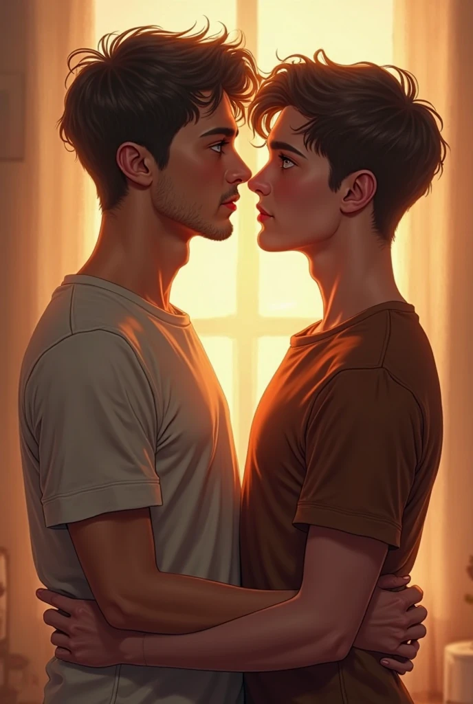 drawing style, gay couple boys