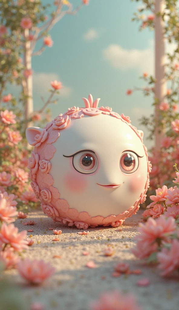 penned illustrations，Peach，Soft and cute style，small，3 peaches，Happy little expression，softlighting，Black light and shadow，Dingdall effect，3Dtrue，3Drenderingof