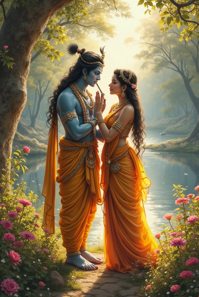 Beutiful Krishna ji ka image with radha