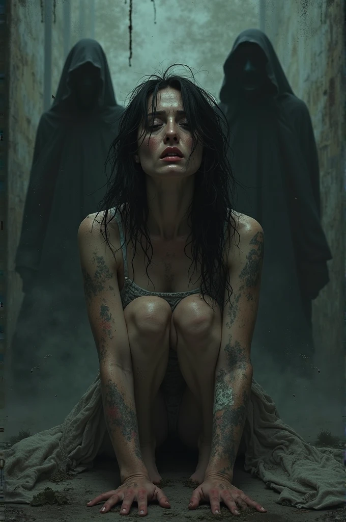 masterpiece, best quality, photorealistic, girl, front view, Warehouse in background