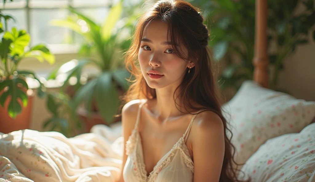 Photo of beautiful female bedroom
