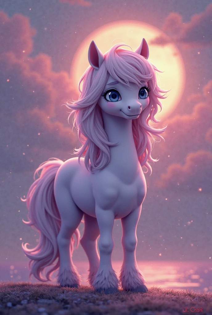unicornio, cute, mundo doce, encantado, cheio de fofuras, com nuvens, cotton candy, universso infantil de conto de fadas, 8k world illustration pink candyland, with hearts, unicornio fofo, com fundo rosa de nuvens brancas, baloes, estrelas e raios dourados