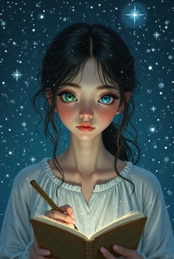 ((Best Quality, tmasterpiece)), young Alenka, Sleep Under the summer starry sky, Russian paraphernalia, off-shoulder, very colorful, Best Improvisation, ((Стиль Mikko Lagerstedt)), sensitivity, Detailed Illustration, grotesque, Complicated details, chilling, (aesthetics), Hyper-realistic, insanely detailed,
