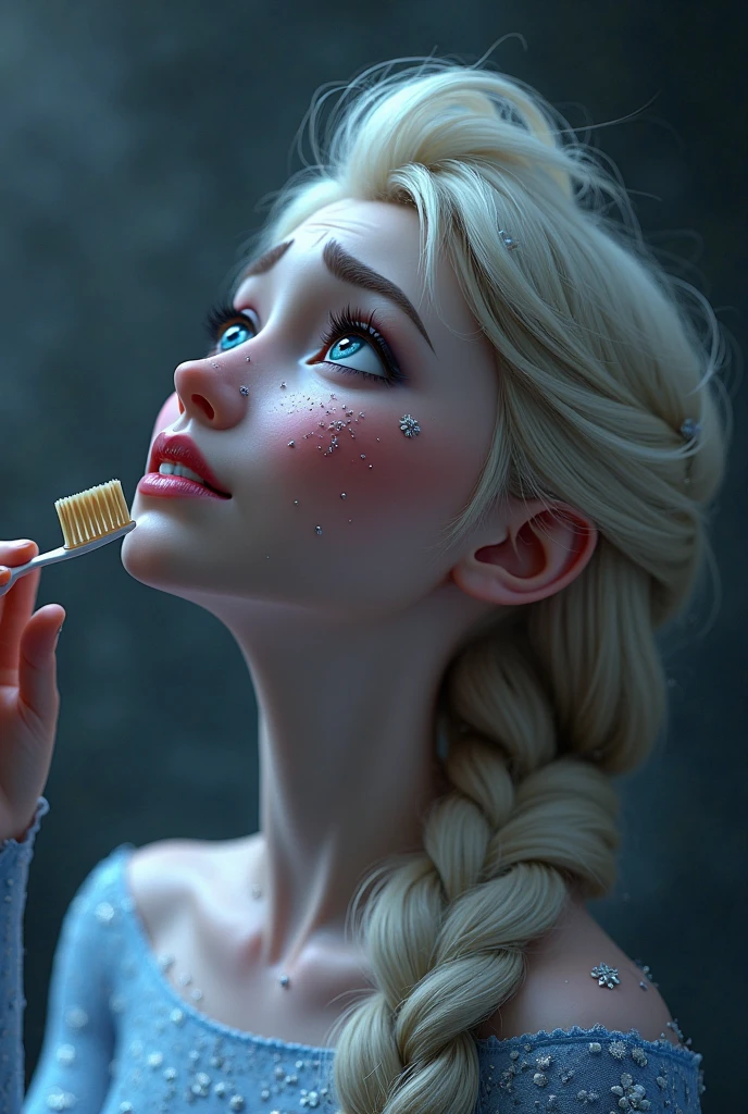 Absurd, (16 K, 8K, awardwinning, of the highest quality, High resolution, high detailing, Super Detail, Anatomically correct, Textured skin, masutepiece: 1.4),(1girl in:1.4),独奏,(Woman eating ice cream:1.5),(Anatomical brain:1.4), (Frozen brain:1.5), Woman eating ice cream, Grimace, headache, Transparent head, Female profile,A brain with well-made details