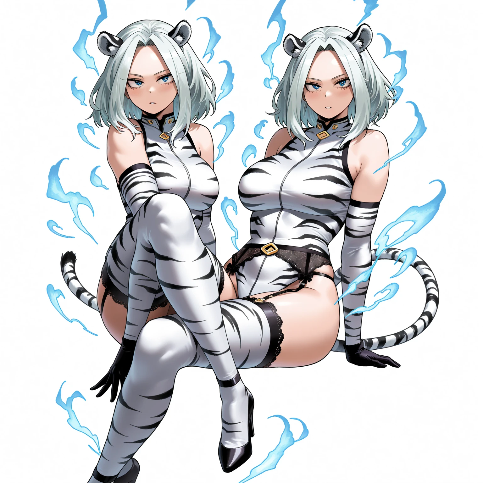 a close up of a woman in a tiger costume posing, cutesexyrobutts, anime character; full body art, attractive cat girl, cosplay, ((tiger)), thicc, extremely detailed artgerm, amouranth, anime catgirl, cat girl, catgirl, full-cosplay, better known as amouranth, anthropomorphic tiger