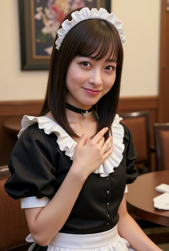 Bunny ears、Brown Hair、With bangs、Smiling with teeth showing、Black bow tie、Beautiful breasts、Slim body、Black leotard、Black fishnet stockings、In the casino
