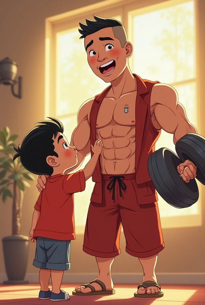 menino mais novo,barefoot,Abs,adolable,musculatura,Um cabelo escuro,Uniforme de artes marciais,Sente-se no gramado,menino,menino bonito,bare-legged,short pant,Muscles are strong,Healthy boy,chest muscle