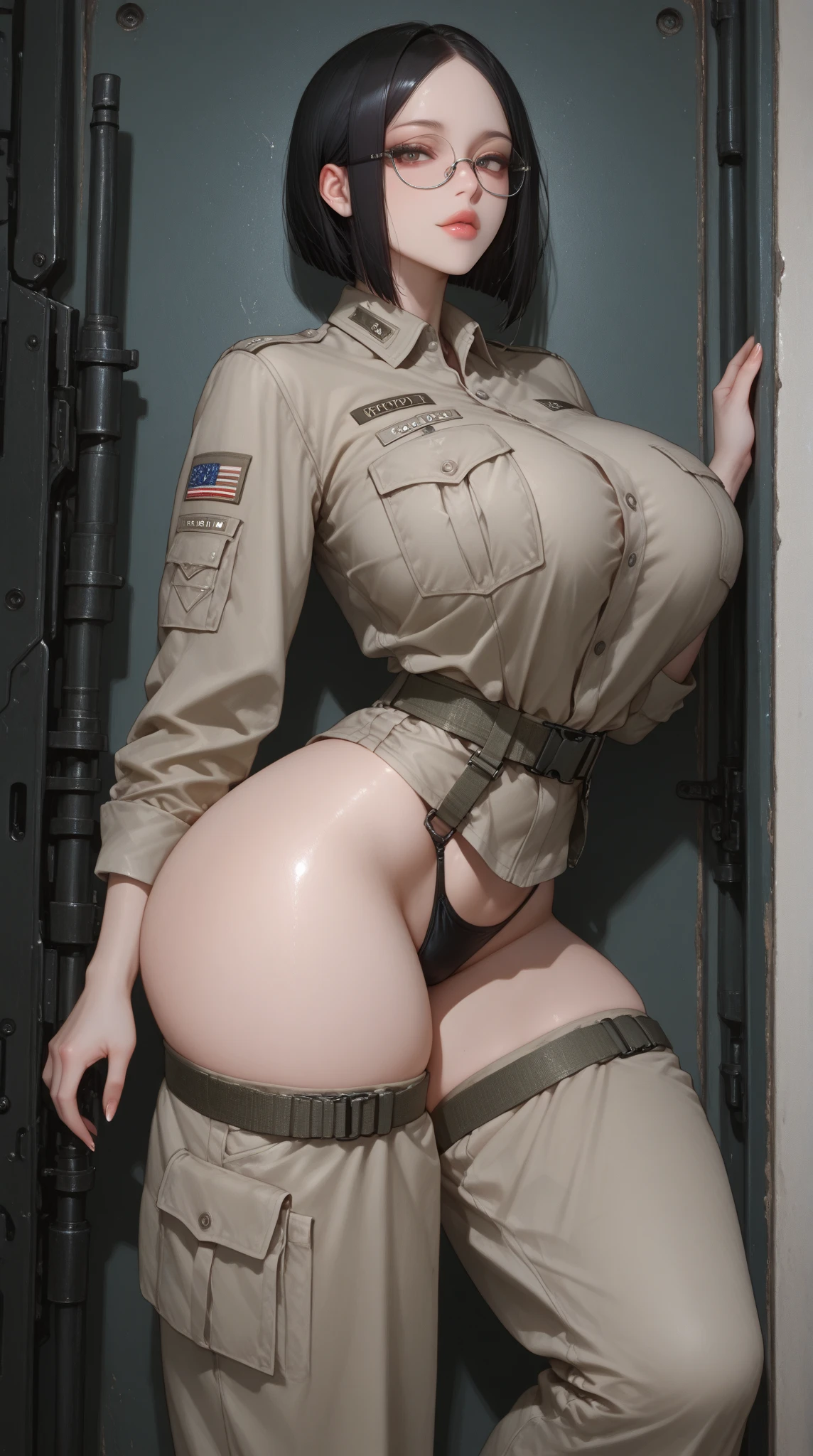 (best quality,4k,8k,highres,masterpiece:1.2),((full body full shot, sexy pose)) , naked ,ultra-detailed,naked, enormous ,nipples, showing, boob window,extremely detailed girl,beautiful detailed eyes,beautiful detailed lips,longeyelashes,leather jacket and pants,angry expression,holding a gun,black and white photography,low-key lighting,dark and gritty,urban setting,fierce attitude,action-packed scene,Vivid colors,intense shadows,sharp focus, seras, seras victoria, closeup, face closeup, frustrated expression