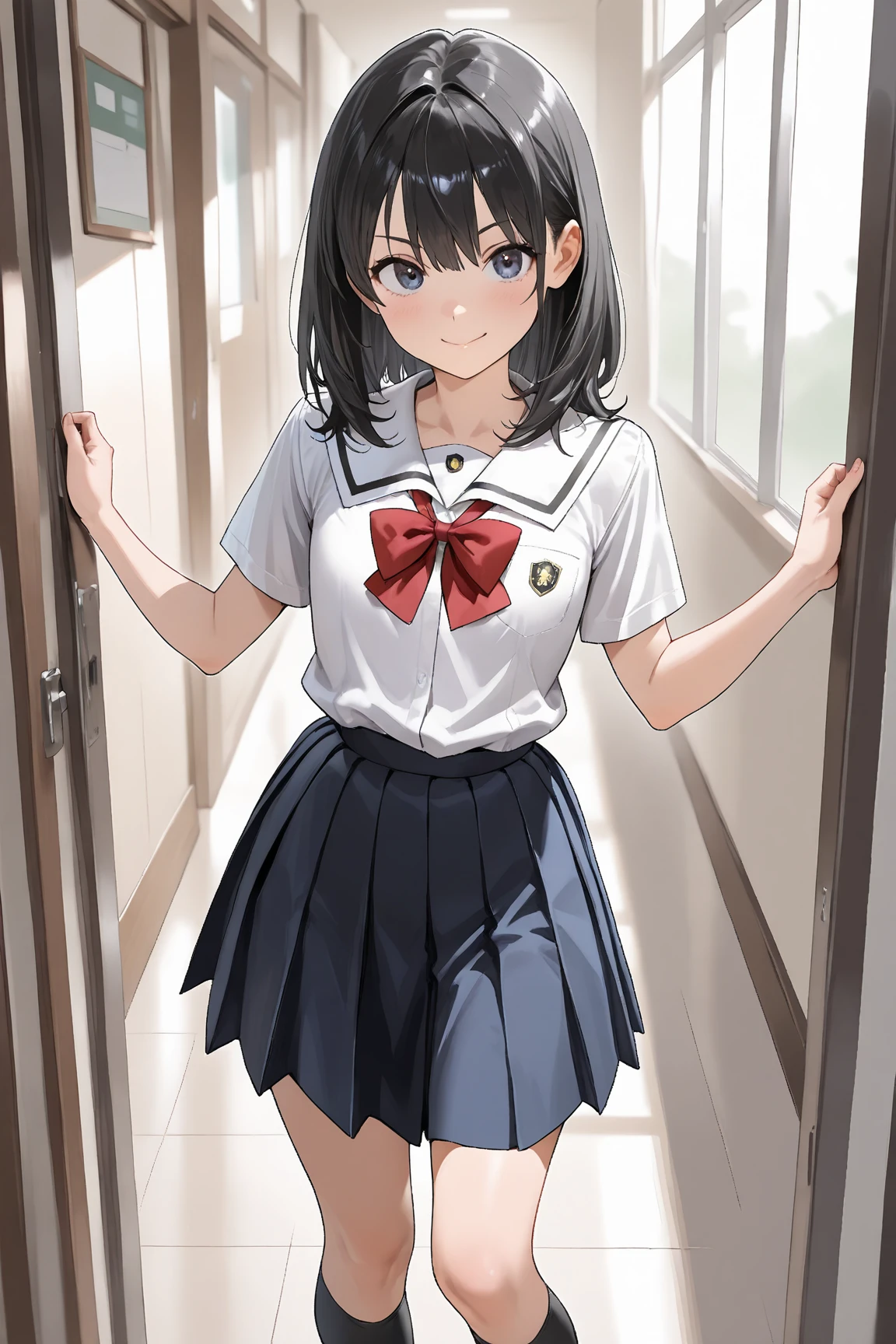 A beautiful girl dressed as a nurse posing for the photo, using stethoscope, anime girl, (quite adorable nurse dress with brief pleated skirt and robe and nurse hat), upskirt, (skirt lift:1.4), white lace panties, white lace stockings, big rounds breasts, cute ass, dark brown hair, bangs, french braid, long hair, ponytail, wavy hair, asymmetrical bangs, asymmetrical bangs, shiny hair, nurse cap, hairclip, hair ribbon, aqua eyes, glowing eyes, pupils sparkling, earrings, open mouth, embarrassed, blush, nervous, surprised, glossy lips, worried, high detail, anime, anime style, depth of field, cinematic lighting, dithering, image fill, first-person view, dutch angle, (front view:1.4), from below, (whole body), atmospheric perspective, perspective, Wide-Angle, f/1.8, 85mm, Nikon, 8k, super detail, UHD, retina, masterpiece, accurate, anatomically correct, textured skin, high details, best quality, highres