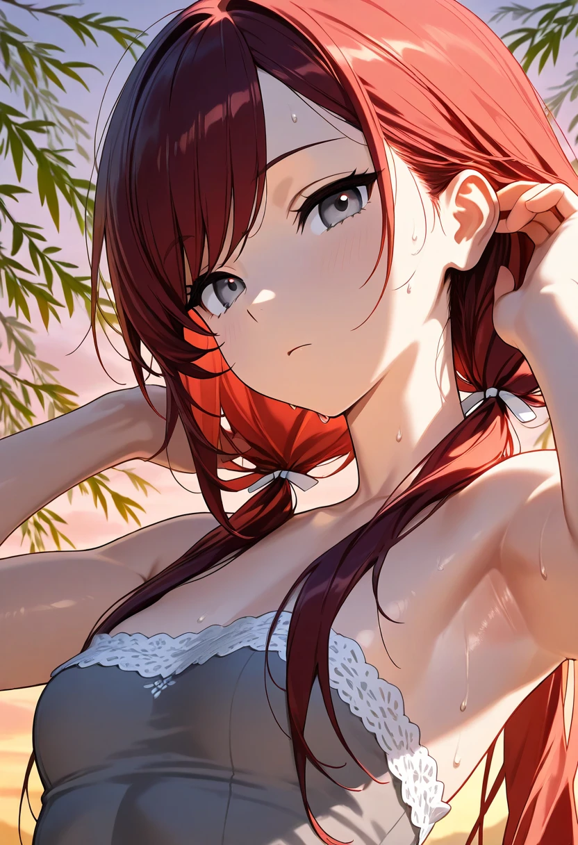 (masutepiece),(Best Quality), Asuka Langley Soryu,、Soio、Blue eyes,hair between eye,headware,Interface headset,Orange hair,Red Ribbon、bow ribbon、Big breasts、((Smaller head))、1 female、a bed、Pink lace underwear、With your back turned、Turned、Big ass,Huge breasts,Textured skin、extremely detailed eye and face、beatiful detailed eyes、二重まぶた、(Increase the beauty of skin texture:1.1)、hight resolution、highlydetailed skin、top-quality、8k wallpaper、电影灯光、large boob,Seductive underwear、The chest is visible