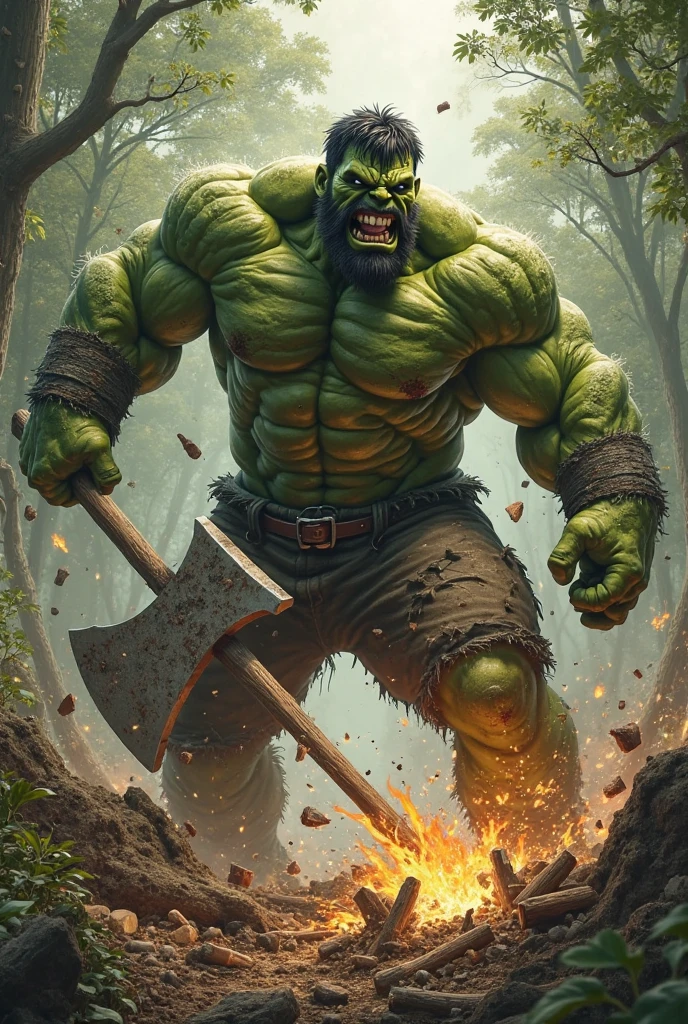 Orcs，stepping on face，muscle，Golden Autumn