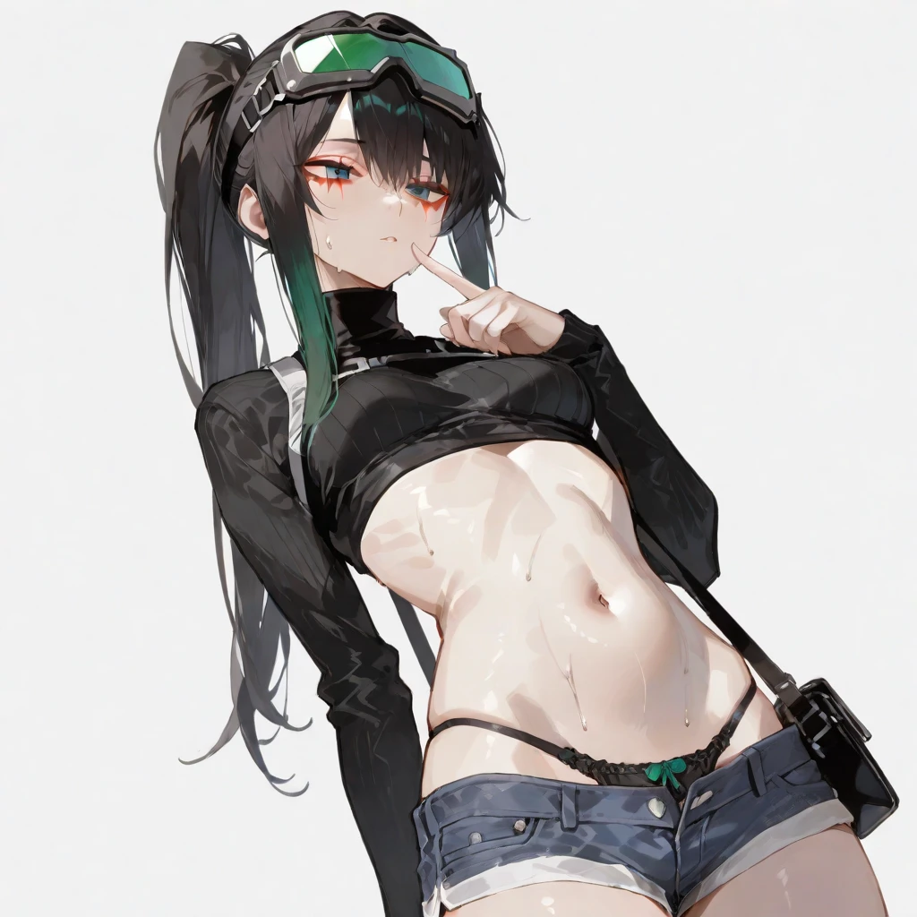 sabrina、Pokémon、Black Hair、Long Hair、((Black Panties))、Photo from below、Medium chest、Jail、One girl、((stockings))、(Long gloves)、(first round)、(Chained)、Topless、((Crucified))、Tattoo under the belly button