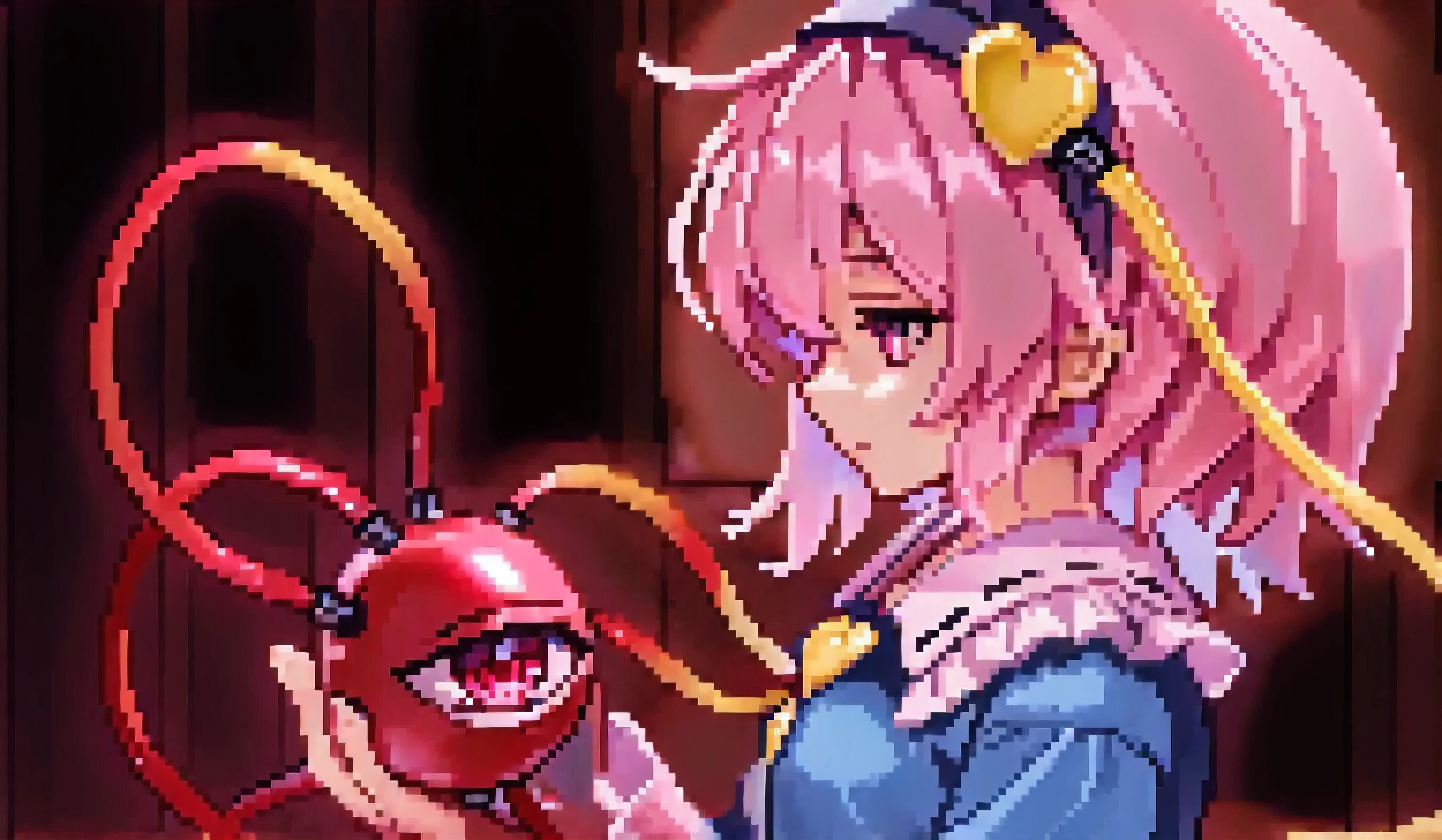 komeiji satori, 1girl, solo, pink eyes, third eye, pink hair,
hairband, blue shirt, pink skirt, frilled shirt collar, frilled sleeves,、 beautiful and delicate 目, 最高のウエルズの品質,素晴らしい製品、さあ、灰色の背景 。 を描いたイラスト {x} 数メートル離れたところからの視点を描いたイラスト。solo。斜めからのイラスト。グリットに戻り、強調するイラスト 、 目 。