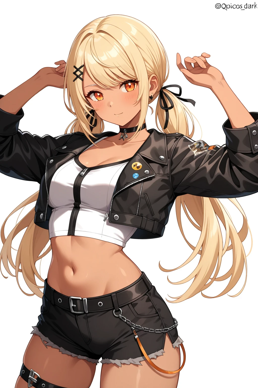 (best quality, 8k, 32k, masterpiece, UHD:1.2), highres, sharp focus, detailed outfit, absurdres, key visual,++++, beautiful detailed hair, delicate details, *****, (((closeup, portrait, RAW, pixiv))
fishnet_thighhighs, underboob, fishnets, skirt, solo, thighhighs, blue_eyes, blonde_hair, huge_breasts, skindentation, long_hair, plaid_skirt, looking_at_viewer, bangs, parted_lips, panties, underwear, black_panties, plaid, crop_top, belt, long_sleeves, thighs, red_skirt, blush, garter_straps, earrings, navel, jewelry, very_long_hair, cowboy_shot, thigh_strap, buckle, hair_intakes, shirt, hand_on_hip, white_shirt, collar, stomach, midriff, black_thighhighs, black_belt, hair_between_eyes
