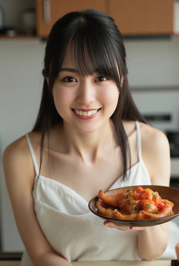 Chili pepper、spices、woman、smile、eating、spicesは画像の真ん中