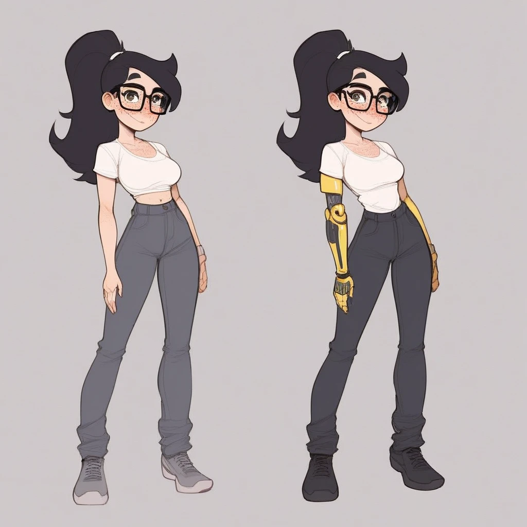 (in Flat Colors and Simplified Lighting painting), (keep the pose), (muscular and trained body).
