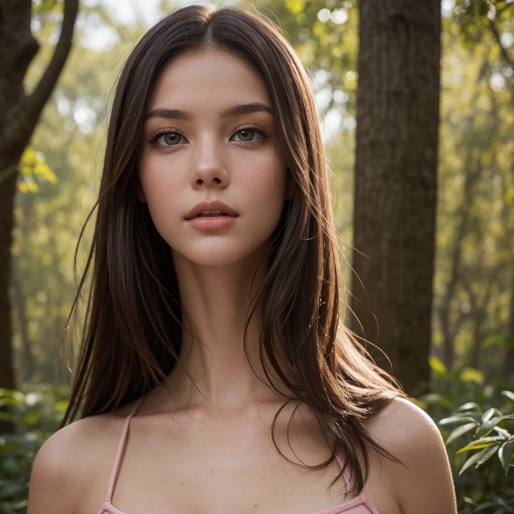 (((ultra realistic))) Photo, masterpiece, top quality, (pale skin), (Ultra detailed face and eyes:1.3), 1 girl, Adult, in a T-shirt, (Eye makeup, mascara) , ((large detailed lips)), ((ash wavy hair)), ((Chyolka)) , (Natural breasts), Slim waist. ((Posing)), photoshoot, studio (soft lighting), (The play of light and shadows), depth of field, bokeh, (special attention to skin detail: 1.2), Detailed leather texture, skin pores. (Airy atmosphere of the frame. Color range - delicate, Bright, white, Pink tones), UDR, ((Film grain)), ((rays)), ((glare of the sun)), ((waist up portrait, close to the camera)) , ultra detialed,