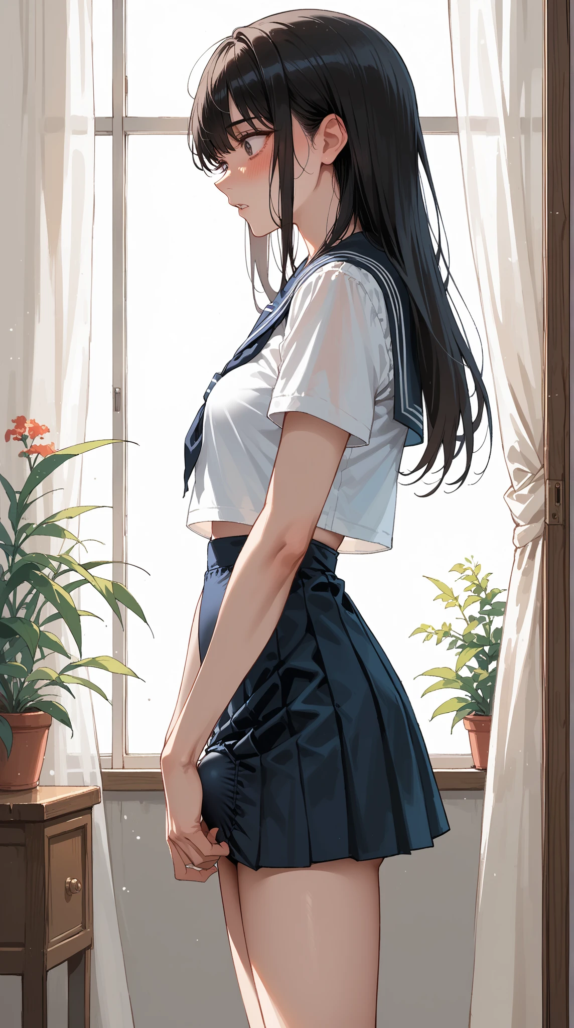 top-quality、Photorealsitic、8K picture quality、hight resolution、 1 人、sixteen years old、Random Hair Styles、hi-school girl、fullnude、Head bowed、Raise your hips on all fours、Face of agony with closed eyes、shot from back、Detailed wrinkles、doggy style、Open vaginal opening 、
